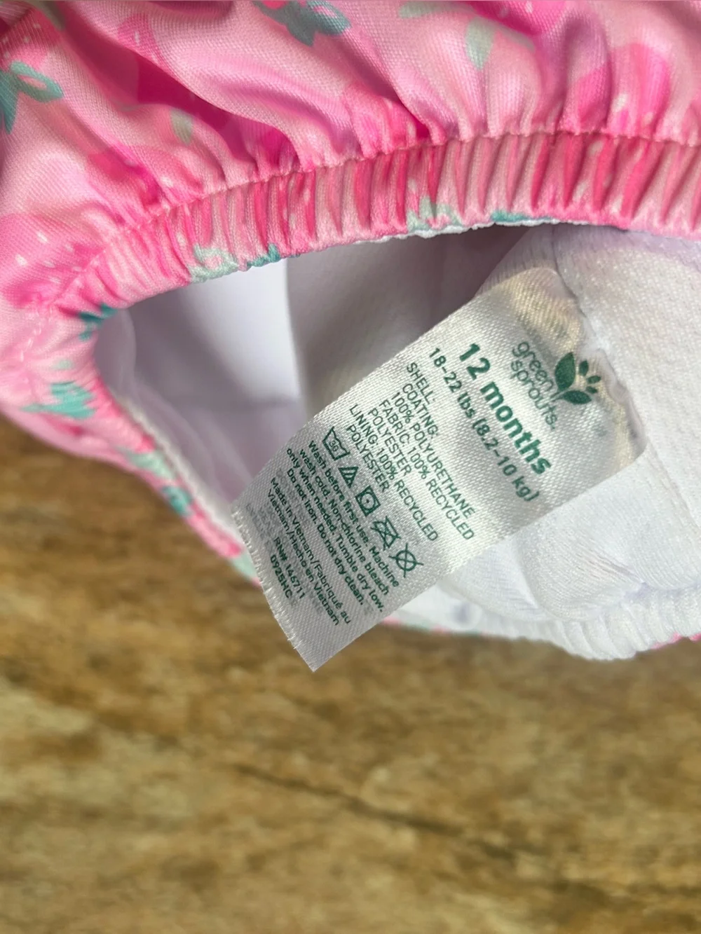 Green Sprouts Strawberry Swim Diaper 12 Months NWOT